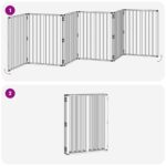 vidaXL Psia brána 6 pcs Čierny 60 x 80 cm Pozinkovaná oceľ – Obrázok 8