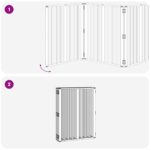 vidaXL Psia brána 8 pcs Čierny 60 x 80 cm Pozinkovaná oceľ – Obrázok 7