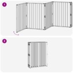 vidaXL Psia brána 10 pcs Čierny 60 x 80 cm Pozinkovaná oceľ – Obrázok 7