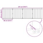 vidaXL Psia brána 4 pcs Čierny 60 x 60 cm Pozinkovaná oceľ – Obrázok 10