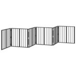 vidaXL Psia brána 6 pcs Čierny 60 x 60 cm Pozinkovaná oceľ – Obrázok 4