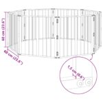 vidaXL Psia brána 8 pcs Čierny 60 x 60 cm Pozinkovaná oceľ – Obrázok 10