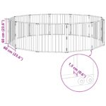 vidaXL Psia brána 12 pcs Čierny 60 x 60 cm Pozinkovaná oceľ – Obrázok 10