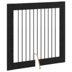vidaXL Skladacia psia brána so stojanmi 2 pcs Čierny dub 200,5 cm – Obrázok 4
