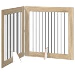 vidaXL Skladacia psia brána so stojanmi 2 pcs Dub sonoma 200,5 cm – Obrázok 2