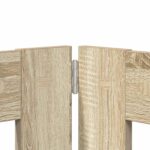vidaXL Skladacia psia brána so stojanmi 2 pcs Dub sonoma 200,5 cm – Obrázok 4