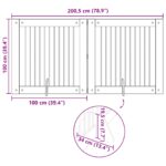 vidaXL Skladacia psia brána so stojanmi 2 pcs Dub sonoma 200,5 cm – Obrázok 8
