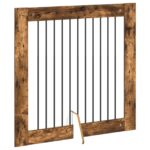 vidaXL Skladacia psia brána so stojanmi 2 pcs Dymový dub 200,5 cm – Obrázok 3