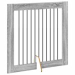 vidaXL Skladacia psia brána so stojanmi 2 pcs Sivá sonoma 200,5 cm – Obrázok 3
