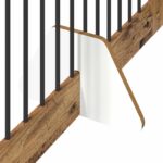 vidaXL Skladacia psia brána so stojanmi 4 pcs Staré drevo 401 cm – Obrázok 4
