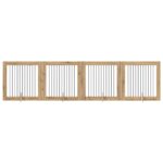 vidaXL Skladacia psia brána so stojanmi 4 pcs Dub artisan 401 cm – Obrázok 2