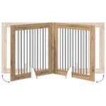 vidaXL Skladacia psia brána so stojanmi 4 pcs Dub artisan 401 cm – Obrázok 5