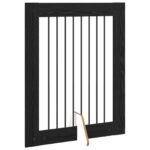 vidaXL Skladacia psia brána so stojanmi 2 pcs Čierny dub 160,5 cm – Obrázok 3