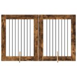 vidaXL Skladacia psia brána so stojanmi 2 pcs Dymový dub 160,5 cm – Obrázok 2