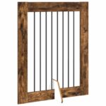 vidaXL Skladacia psia brána so stojanmi 2 pcs Dymový dub 160,5 cm – Obrázok 3
