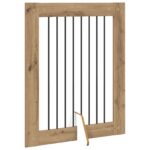 vidaXL Skladacia psia brána so stojanmi 2 pcs Dub artisan 160,5 cm – Obrázok 3