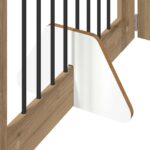 vidaXL Skladacia psia brána so stojanmi 2 pcs Dub artisan 160,5 cm – Obrázok 5