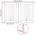 vidaXL Skladacia psia brána so stojanmi 2 pcs Dub artisan 160,5 cm – Obrázok 8