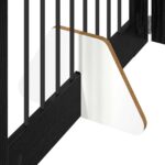 vidaXL Skladacia psia brána so stojanmi 4 pcs Čierny dub 321 cm – Obrázok 4