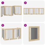 vidaXL Skladacia psia brána so stojanmi 4 pcs Dub sonoma 321 cm – Obrázok 9