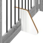vidaXL Skladacia psia brána so stojanmi 4 pcs Sivá sonoma 321 cm – Obrázok 4