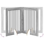 vidaXL Skladacia psia brána so stojanmi 4 pcs Sivá sonoma 321 cm – Obrázok 5