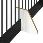 vidaXL Skladacia psia brána so stojanmi 2 pcs Čierny dub 200,5 cm – Obrázok 5