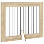 vidaXL Skladacia psia brána so stojanmi 2 pcs Dub sonoma 200,5 cm – Obrázok 3
