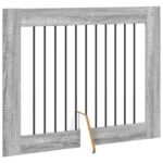 vidaXL Skladacia psia brána so stojanmi 2 pcs Sivá sonoma 200,5 cm – Obrázok 3