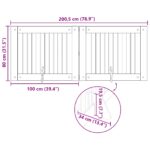 vidaXL Skladacia psia brána so stojanmi 2 pcs Sivá sonoma 200,5 cm – Obrázok 8