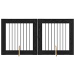 vidaXL Skladacia psia brána so stojanmi 2 pcs Čierny dub 160,5 cm – Obrázok 2