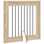 vidaXL Skladacia psia brána so stojanmi 2 pcs Dub sonoma 160,5 cm – Obrázok 3
