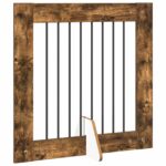 vidaXL Skladacia psia brána so stojanmi 2 pcs Dymový dub 160,5 cm – Obrázok 4