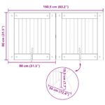 vidaXL Skladacia psia brána so stojanmi 2 pcs Dymový dub 160,5 cm – Obrázok 9