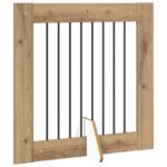vidaXL Skladacia psia brána so stojanmi 2 pcs Dub artisan 160,5 cm – Obrázok 3