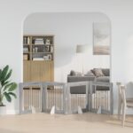 vidaXL Skladacia psia brána so stojanmi 4 pcs Sivá sonoma 321 cm