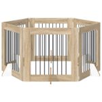 vidaXL Skladacia psia brána so stojanmi 6 pcs Dub sonoma 482 cm – Obrázok 2