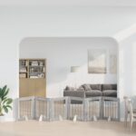 vidaXL Skladacia psia brána so stojanmi 6 pcs Sivá sonoma 482 cm