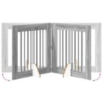 vidaXL Skladacia psia brána so stojanmi 6 pcs Sivá sonoma 482 cm – Obrázok 5