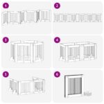 vidaXL Skladacia psia brána so stojanmi 6 pcs Sivá sonoma 482 cm – Obrázok 7
