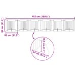 vidaXL Skladacia psia brána so stojanmi 6 pcs Staré drevo 482 cm – Obrázok 10