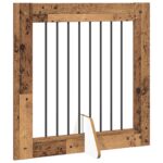 vidaXL Skladacia psia brána so stojanmi 6 pcs Staré drevo 482 cm – Obrázok 3