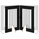 vidaXL Skladacia psia brána so stojanmi 2 pcs Čierny dub 120,5 cm – Obrázok 6