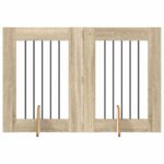 vidaXL Skladacia psia brána so stojanmi 2 pcs Dub sonoma 120,5 cm – Obrázok 9