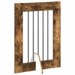 vidaXL Skladacia psia brána so stojanmi 2 pcs Dymový dub 120,5 cm – Obrázok 3