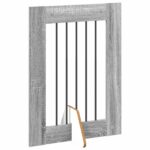 vidaXL Skladacia psia brána so stojanmi 2 pcs Sivá sonoma 120,5 cm – Obrázok 4