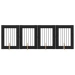 vidaXL Skladacia psia brána so stojanmi 4 pcs Čierny dub 241 cm – Obrázok 2