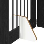 vidaXL Skladacia psia brána so stojanmi 4 pcs Čierny dub 241 cm – Obrázok 4