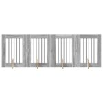 vidaXL Skladacia psia brána so stojanmi 4 pcs Sivá sonoma 241 cm – Obrázok 2