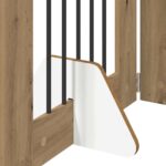 vidaXL Skladacia psia brána so stojanmi 4 pcs Dub artisan 241 cm – Obrázok 4